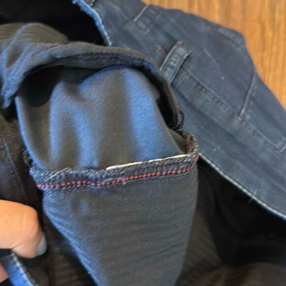 Serge Blanco Francais 702 navy slim chino pants size 28 - Picture 9 of 14